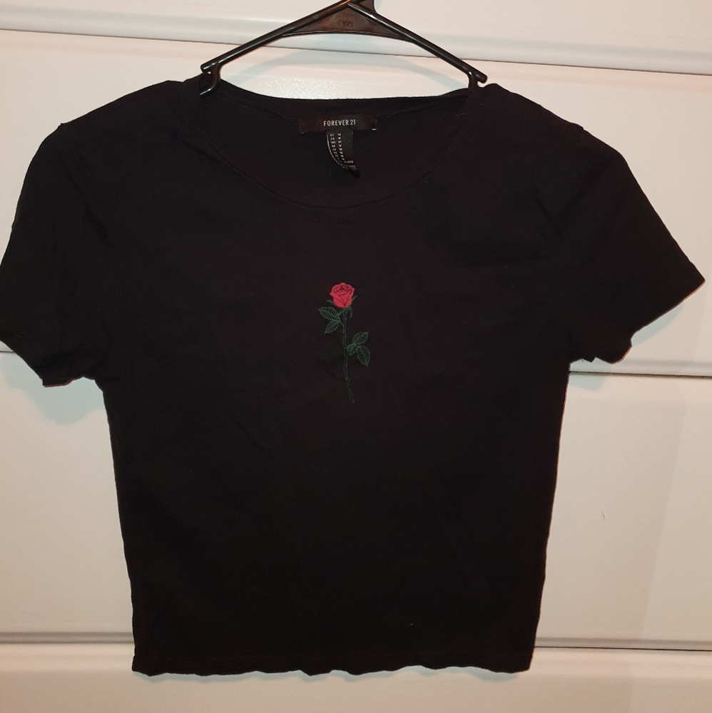 Forever 21 Rose T Shirt